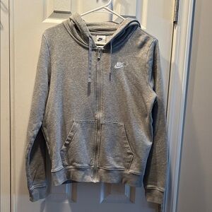 Nike Heather Gray Full-Zip Hoodie